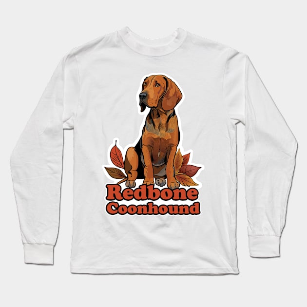 Redbone Coonhound Long Sleeve T-Shirt by SquishyKitkat